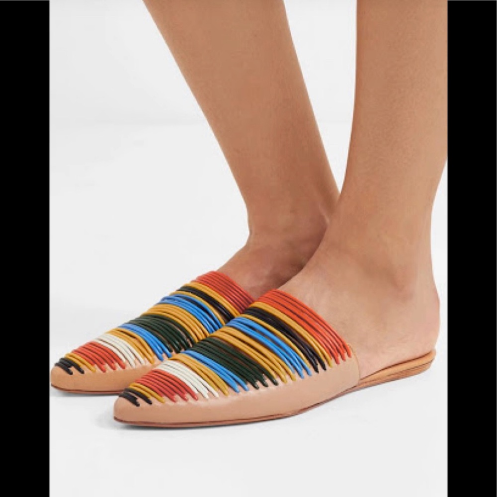 Tory Burch Womens Sienna Woven Flat Shoes SZ 7
